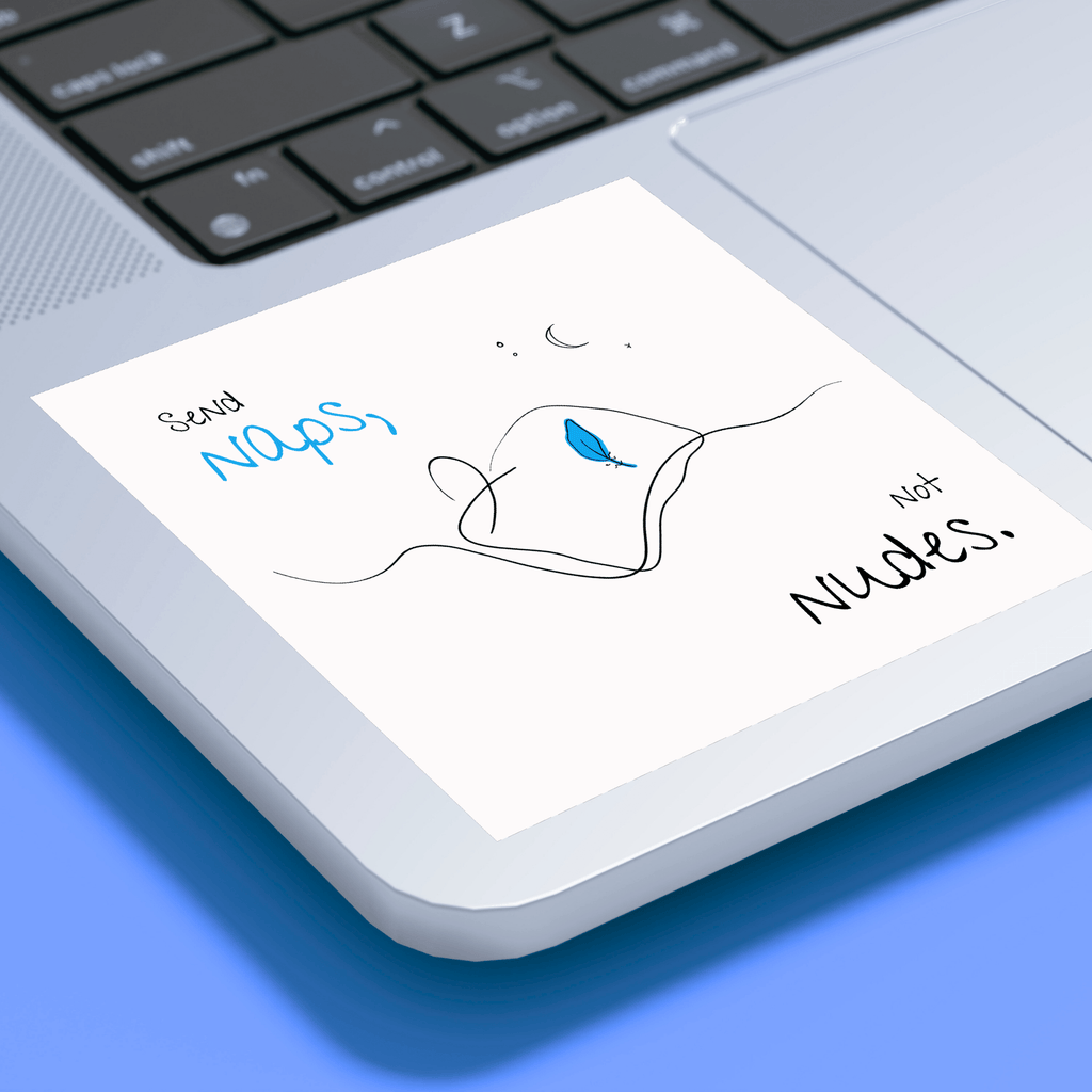 No Shit Shirts - Sticker: Send Naps, Not Nudes - Body & Autonomy & Sexism - basic