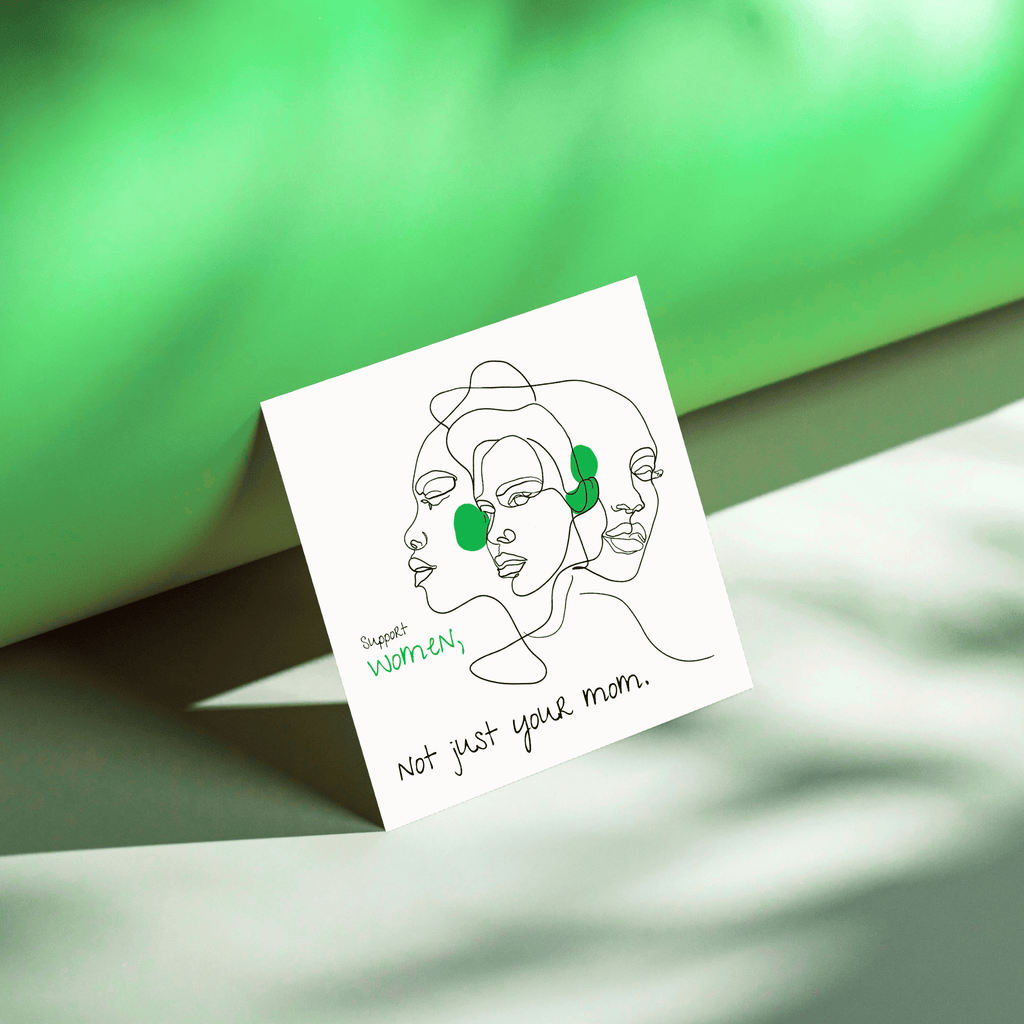 No Shit Shirts - Sticker: Support women. Not just your mom - Society & Patriarchy - basic