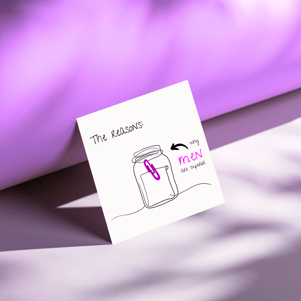 No Shit Shirts - Sticker: The reasons why men are superior: - Gender Roles - basic