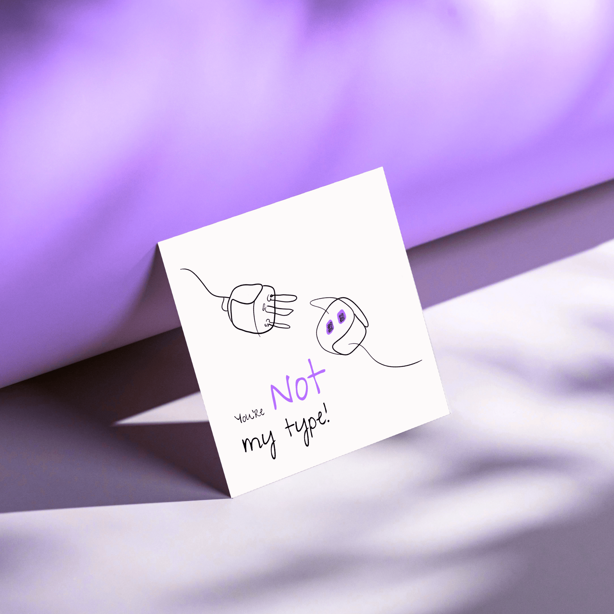 No Shit Shirts - Sticker: Your not my type - Body & Autonomy & Sexism - basic