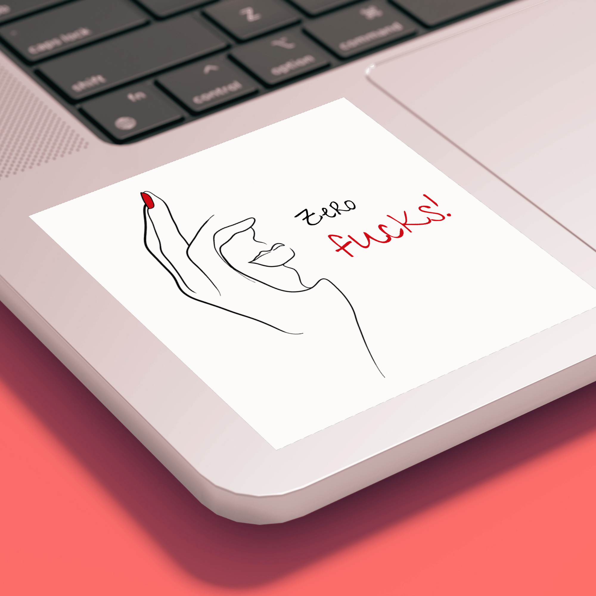 No Shit Shirts - Sticker: Zero Fucks - Society & Patriarchy - basic