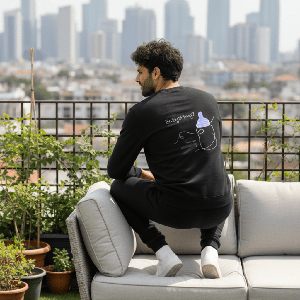 No Shit Shirts - Sweatshirt (Backprint): Babysitting? That’s called parenting! - Gender Roles - basic