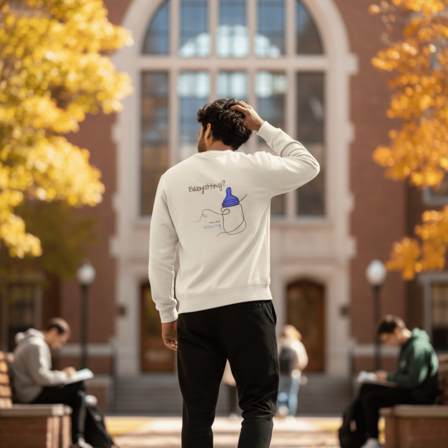 No Shit Shirts - Sweatshirt (Backprint): Babysitting? That’s called parenting! - Gender Roles - basic