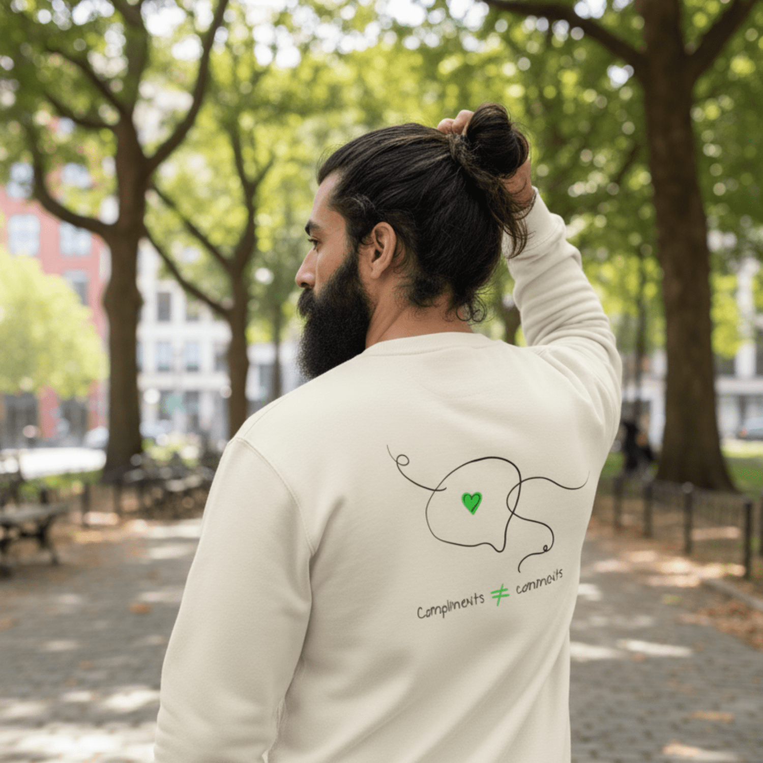 No Shit Shirts - Sweatshirt (Backprint): Compliments ≠ comments. - Mansplaining - basic