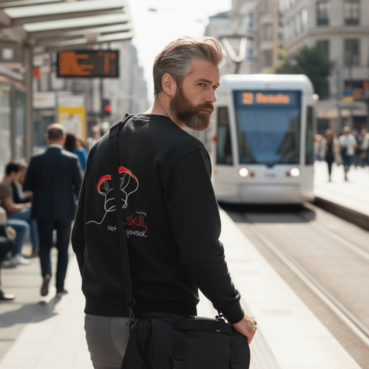 No Shit Shirts - Sweatshirt (Backprint): Cooking is a skill, not a gender. - Gender Roles - basic