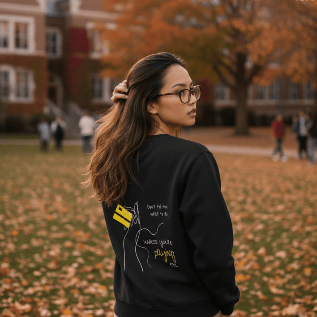 No Shit Shirts - Sweatshirt (Backprint): Don’t tell me what to do, unless you’re paying me - Mansplaining - basic