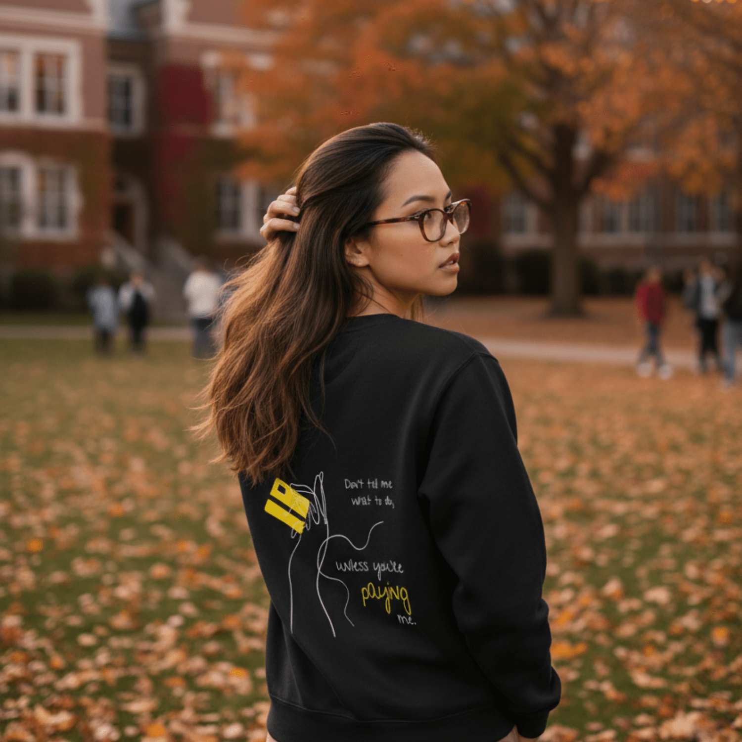 No Shit Shirts - Sweatshirt (Backprint): Don’t tell me what to do, unless you’re paying me - Mansplaining - basic