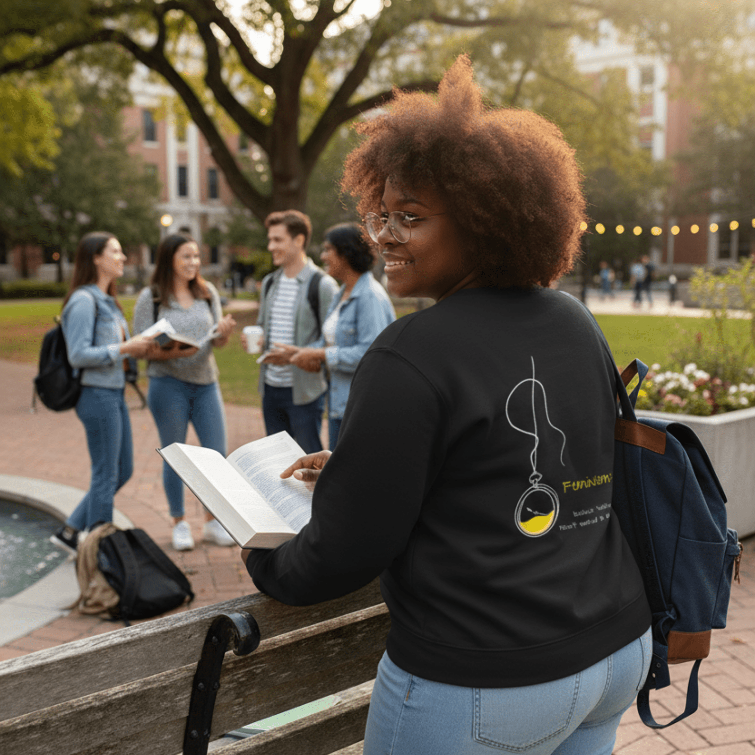 No Shit Shirts - Sweatshirt (Backprint): Feminism: because “waiting” hasn’t worked so far - Society & Patriarchy - basic
