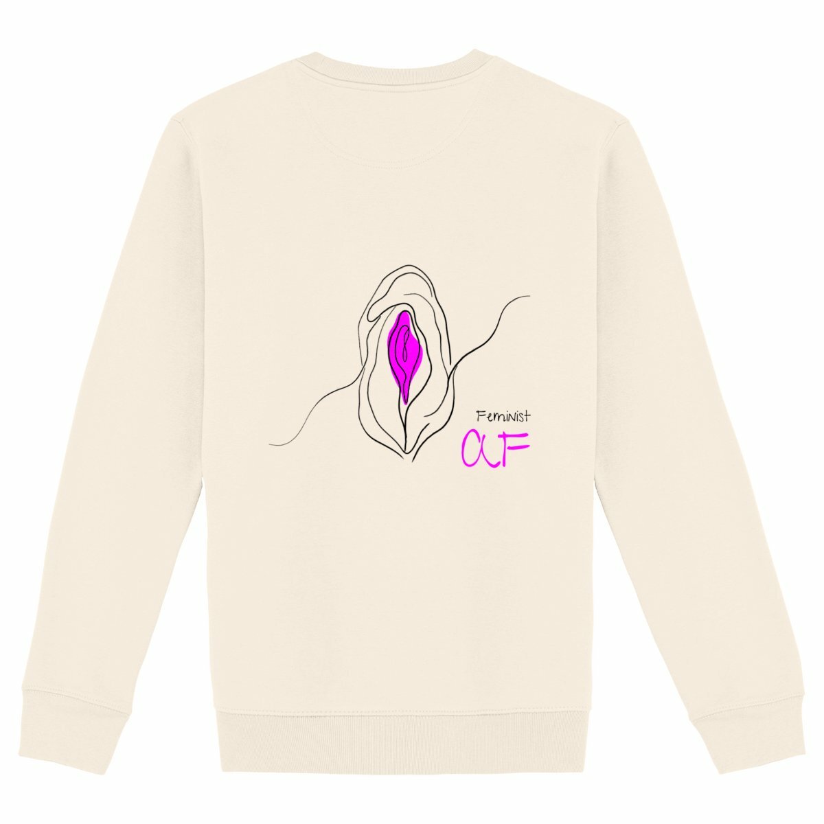 No Shit Shirts - Sweatshirt (Backprint): Feminist AF - Society & Patriarchy - basic
