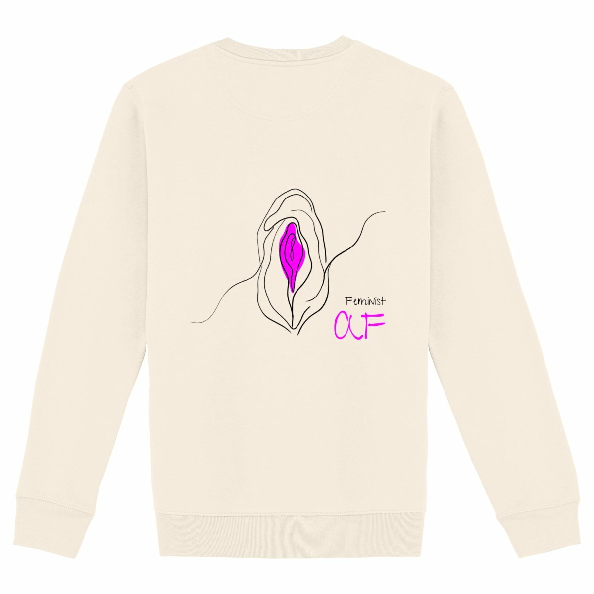 No Shit Shirts - Sweatshirt (Backprint): Feminist AF - Society & Patriarchy - basic