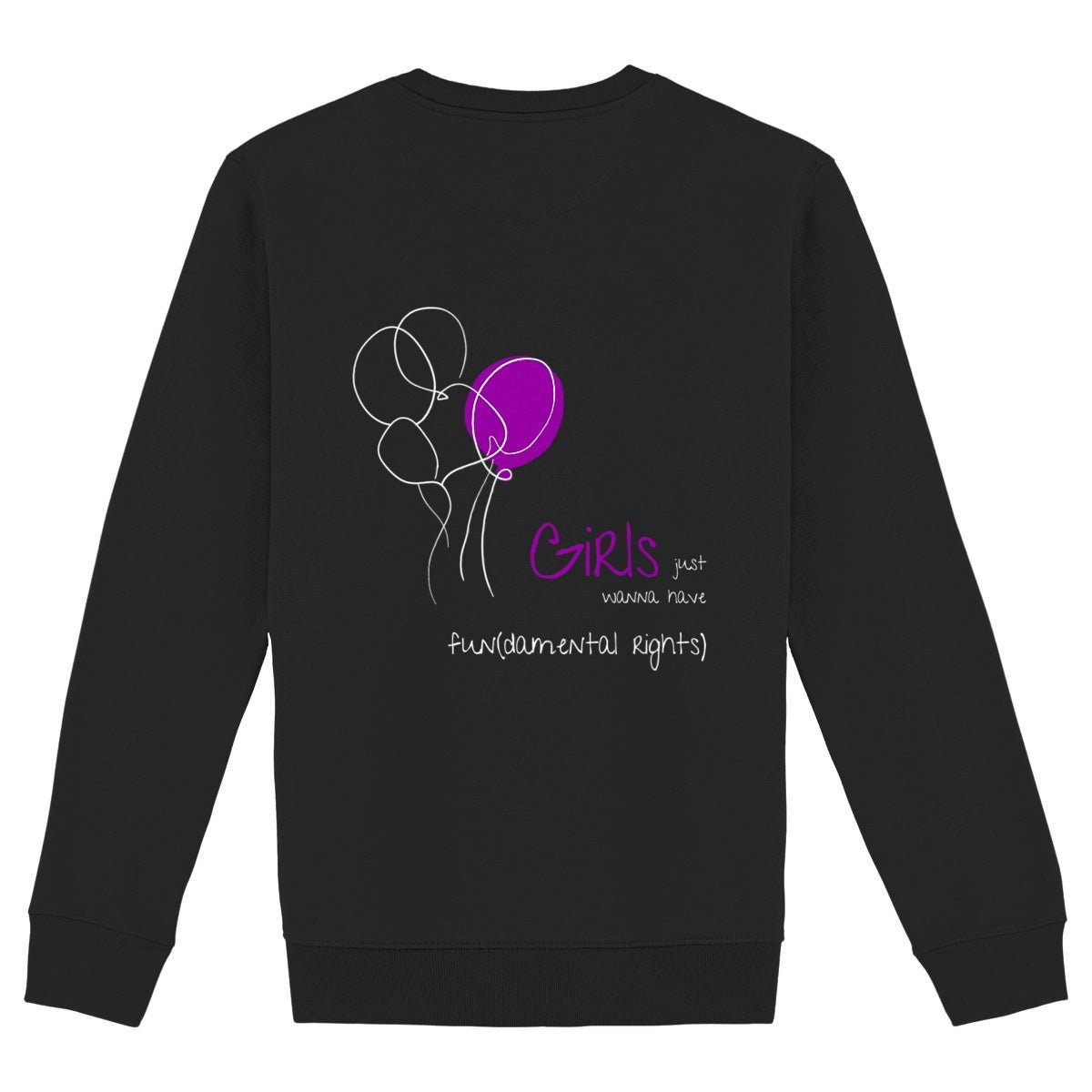 No Shit Shirts - Sweatshirt (Backprint): Girls just wanna have fun(damental rights) - Society & Patriarchy - basic