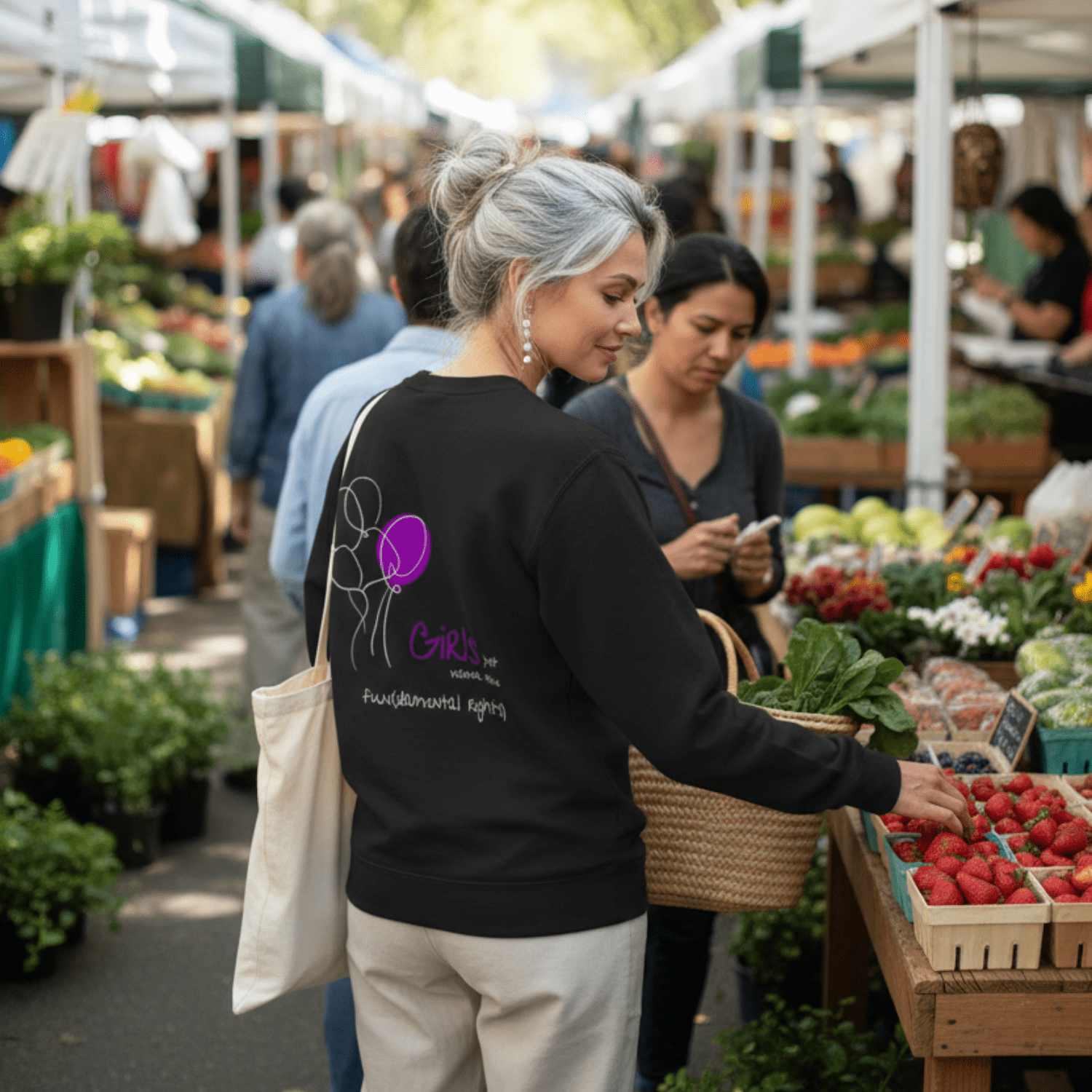 No Shit Shirts - Sweatshirt (Backprint): Girls just wanna have fun(damental rights) - Society & Patriarchy - basic