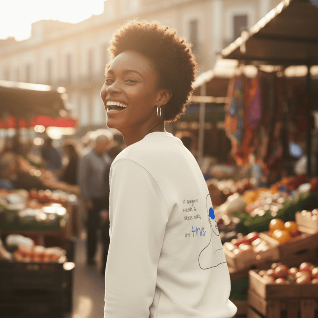 No Shit Shirts - Sweatshirt (Backprint): If anyone needs a dress code, it’s this: - Mansplaining - basic
