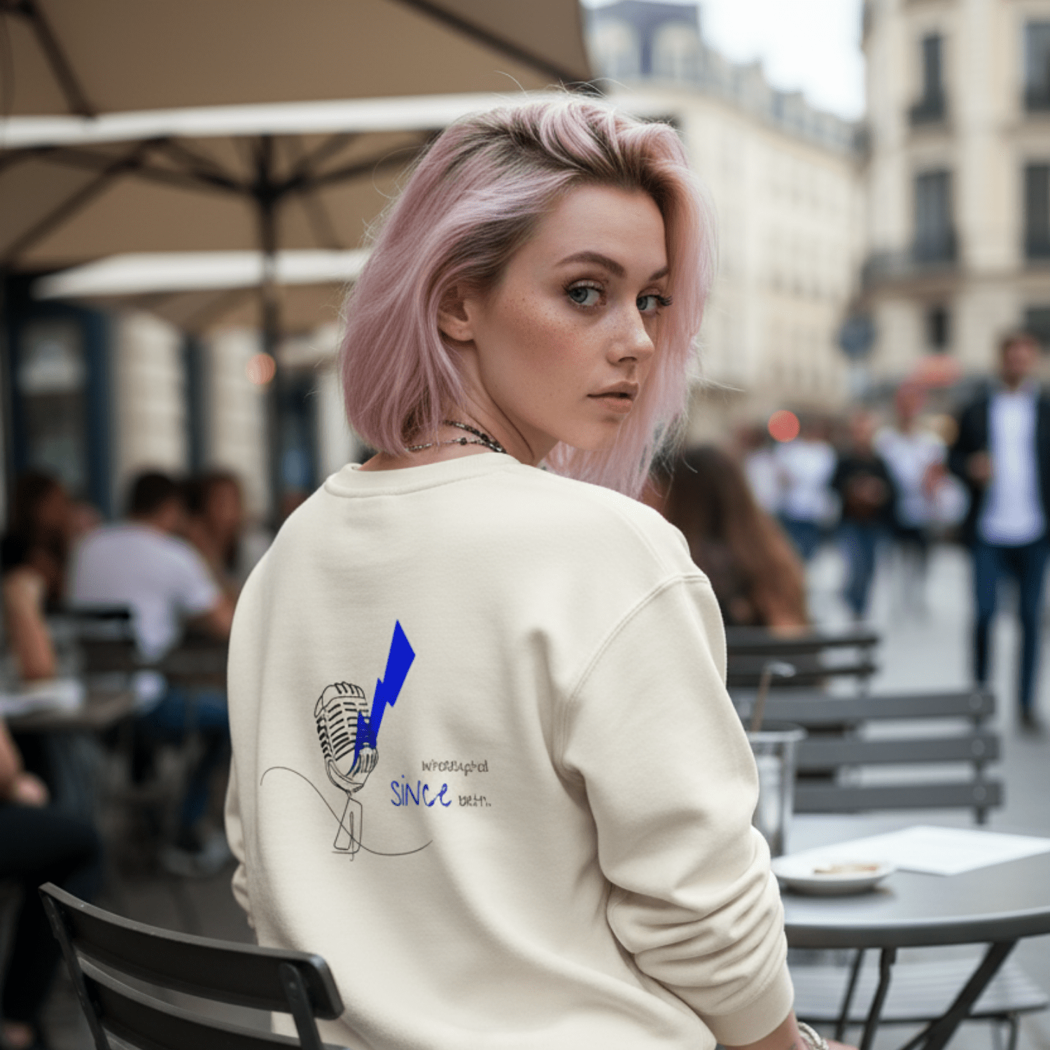 No Shit Shirts - Sweatshirt (Backprint): Interrupted since birth. - Mansplaining - basic