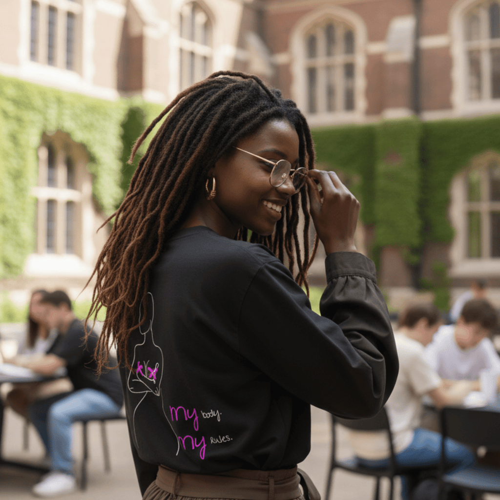 No Shit Shirts - Sweatshirt (Backprint): My Body, My Rules - Body & Autonomy & Sexism - basic