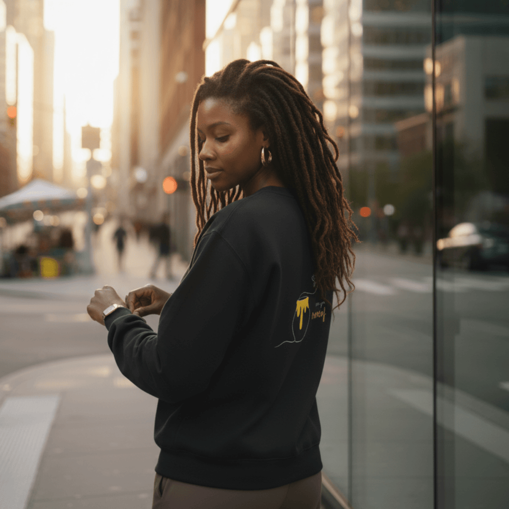 No Shit Shirts - Sweatshirt (Backprint): Not your honey - Body & Autonomy & Sexism - basic