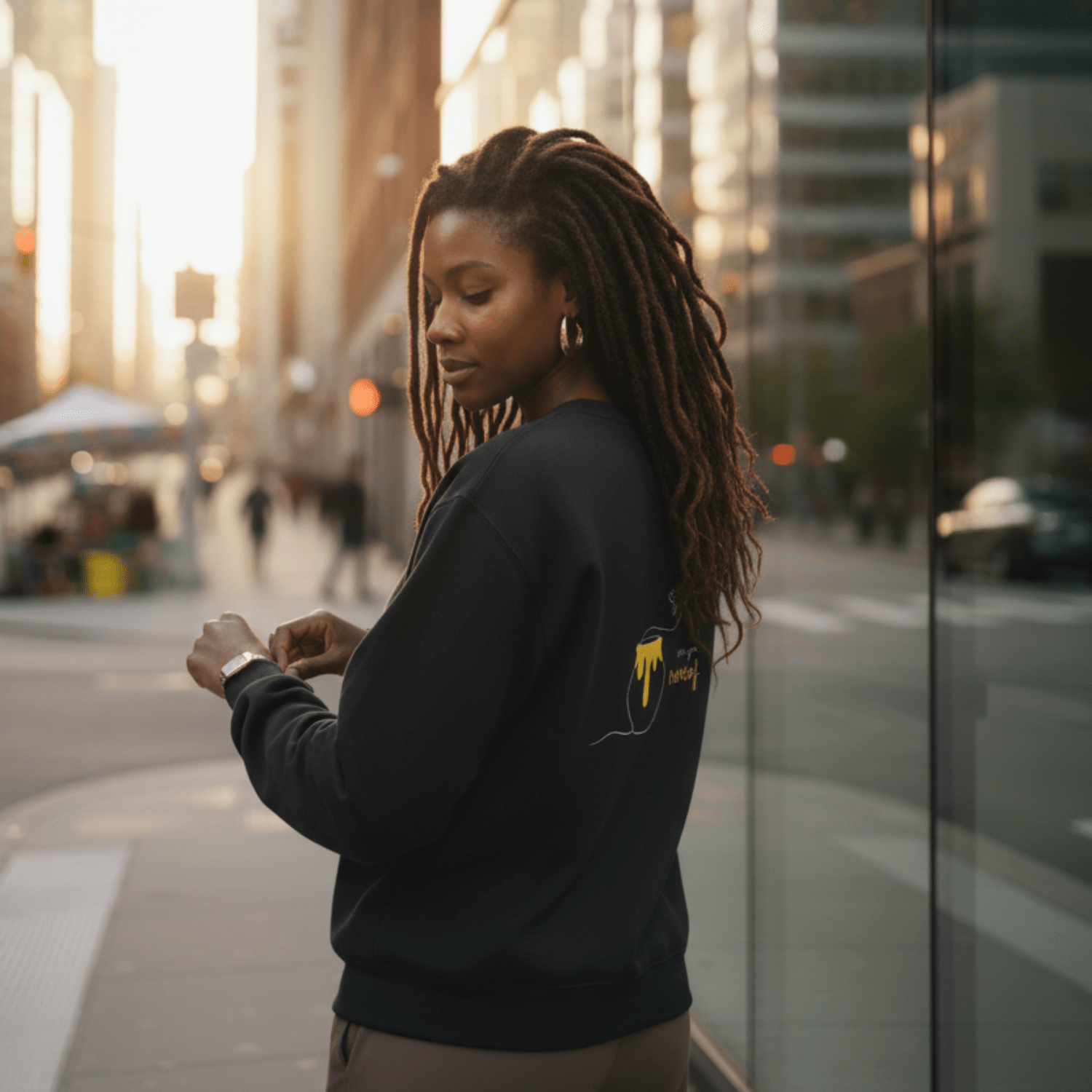 No Shit Shirts - Sweatshirt (Backprint): Not your honey - Body & Autonomy & Sexism - basic