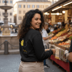 No Shit Shirts - Sweatshirt (Backprint): Pasta, not patriarchy - Society & Patriarchy - basic