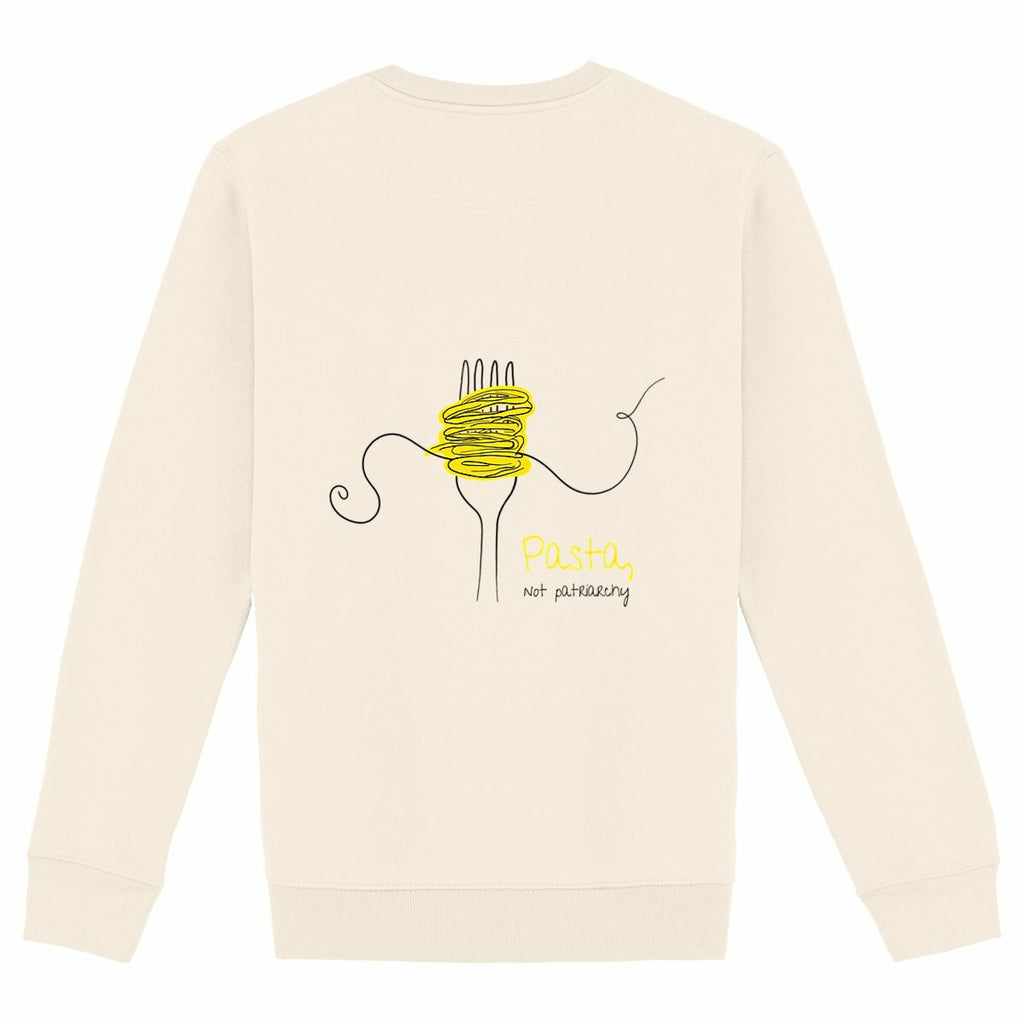 No Shit Shirts - Sweatshirt (Backprint): Pasta, not patriarchy - Society & Patriarchy - basic