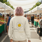 No Shit Shirts - Sweatshirt (Backprint): Scrambled eggs need skill, not chromosomes. - Gender Roles - basic