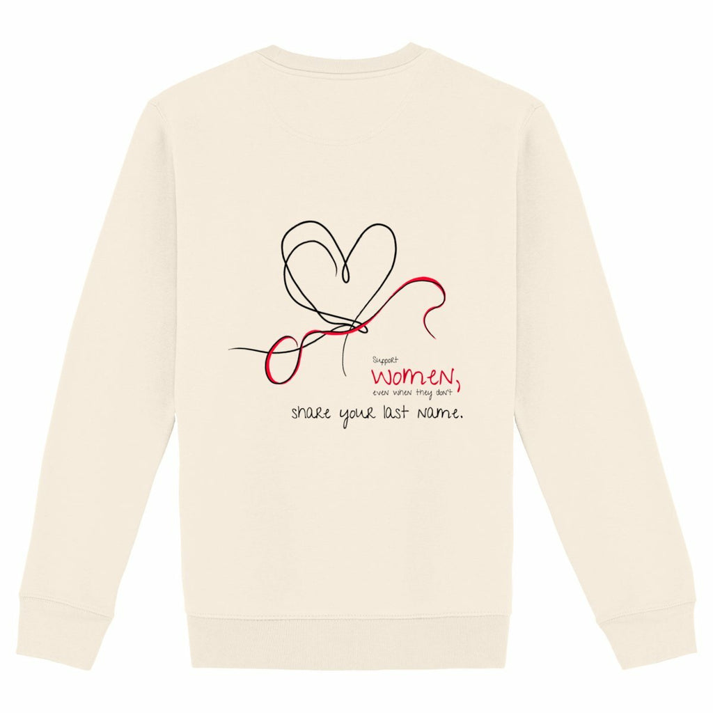 No Shit Shirts - Sweatshirt (Backprint): Support women, even when they don’t share your last name. - Society & Patriarchy - basic