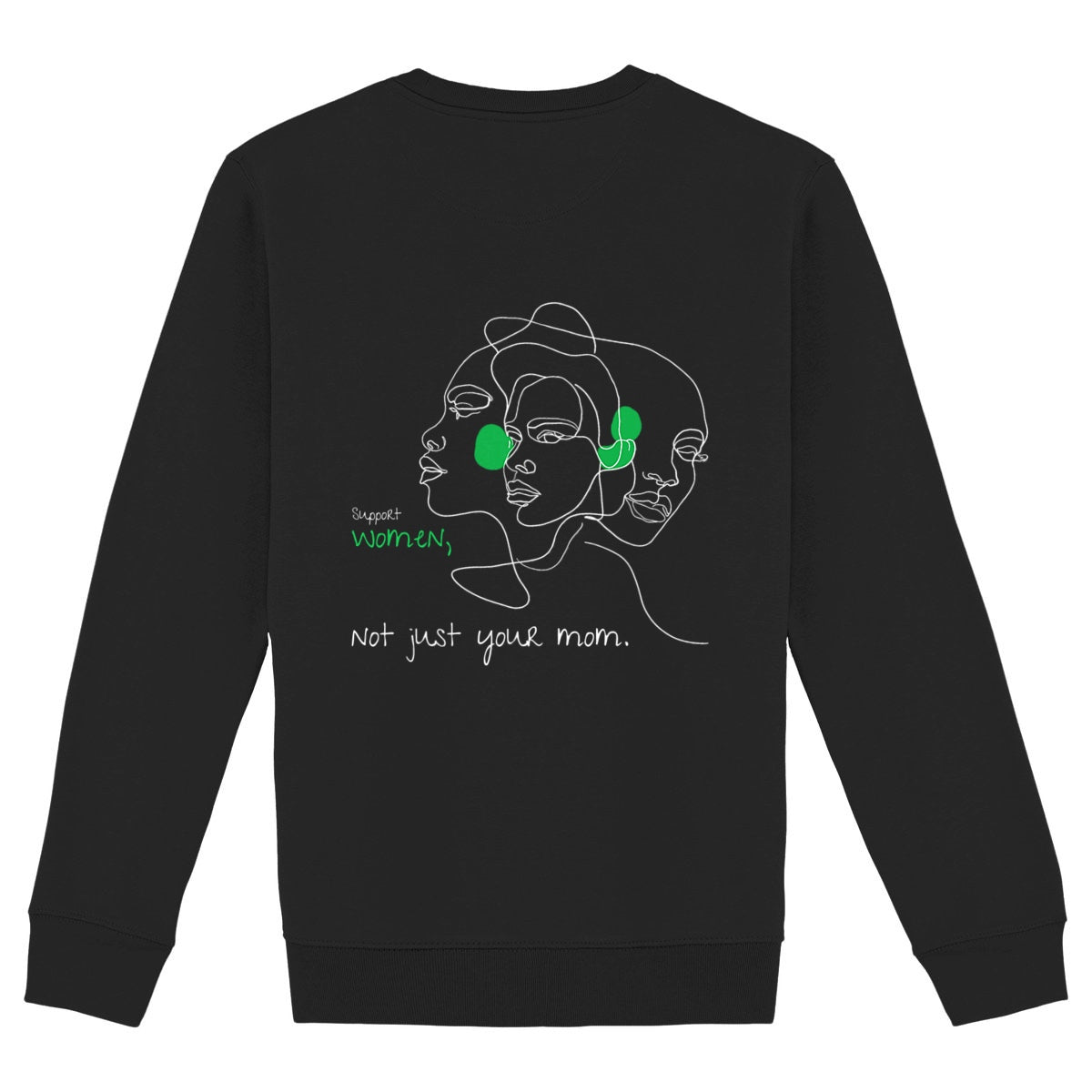 No Shit Shirts - Sweatshirt (Backprint): Support women. Not just your mom - Society & Patriarchy - basic