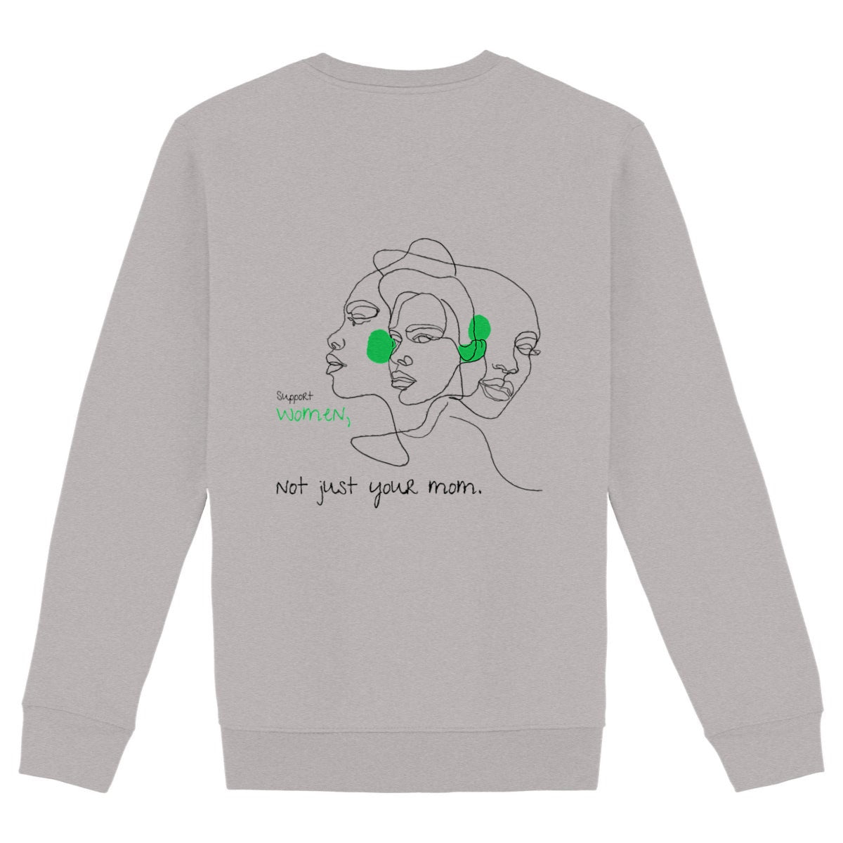 No Shit Shirts - Sweatshirt (Backprint): Support women. Not just your mom - Society & Patriarchy - basic