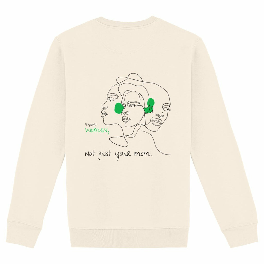 No Shit Shirts - Sweatshirt (Backprint): Support women. Not just your mom - Society & Patriarchy - basic