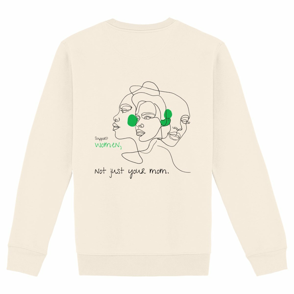 No Shit Shirts - Sweatshirt (Backprint): Support women. Not just your mom - Society & Patriarchy - basic