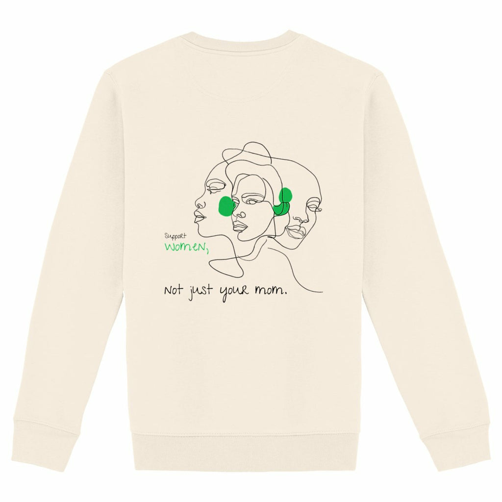 No Shit Shirts - Sweatshirt (Backprint): Support women. Not just your mom - Society & Patriarchy - basic