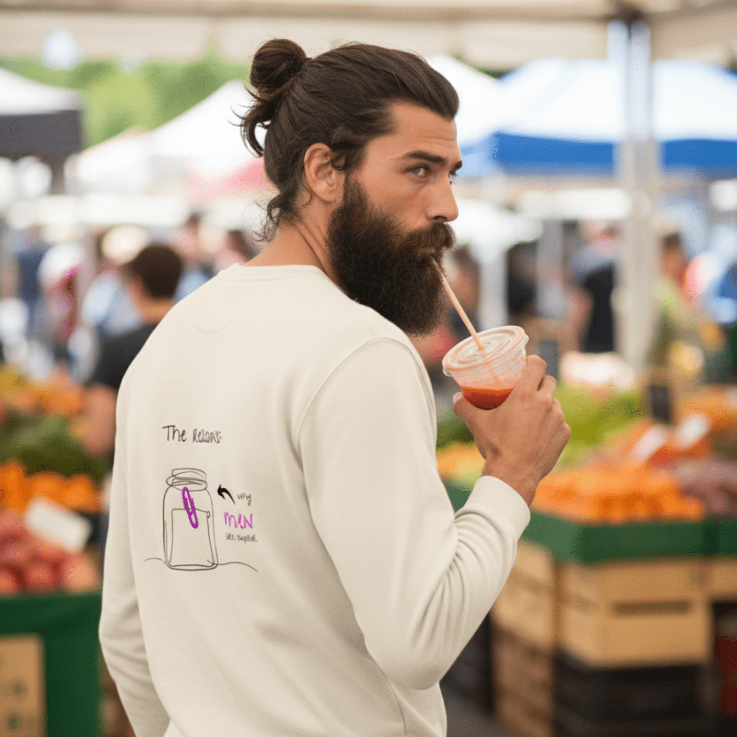 No Shit Shirts - Sweatshirt (Backprint): The reasons why men are superior: - Gender Roles - basic