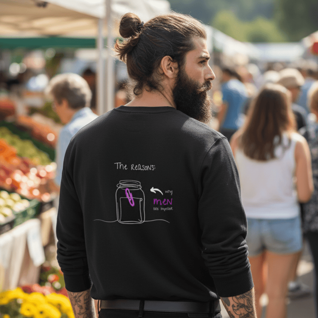 No Shit Shirts - Sweatshirt (Backprint): The reasons why men are superior: - Gender Roles - basic