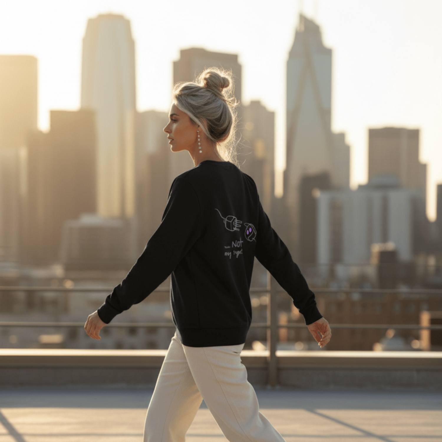 No Shit Shirts - Sweatshirt (Backprint): Your not my type - Body & Autonomy & Sexism - basic