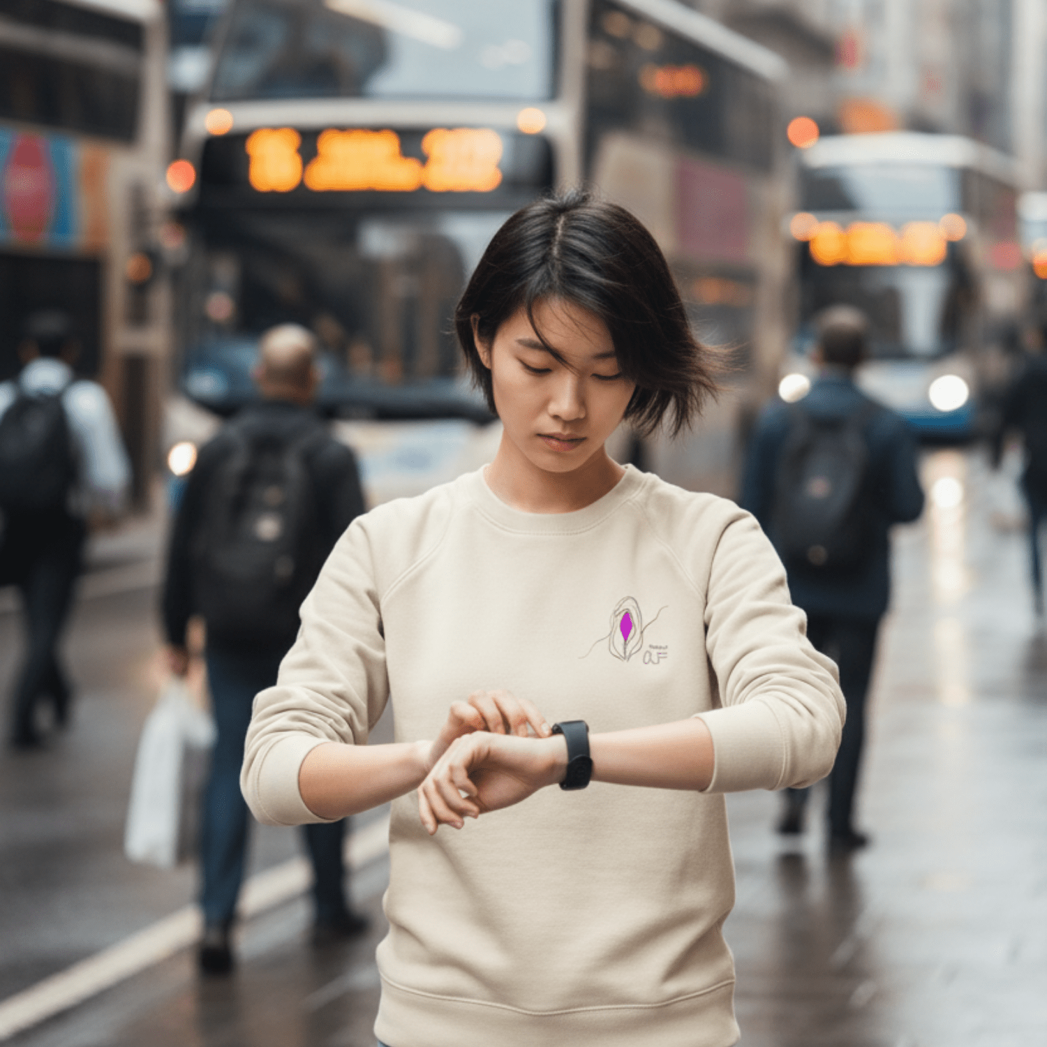 No Shit Shirts - Sweatshirt: Feminist AF - Society & Patriarchy - basic