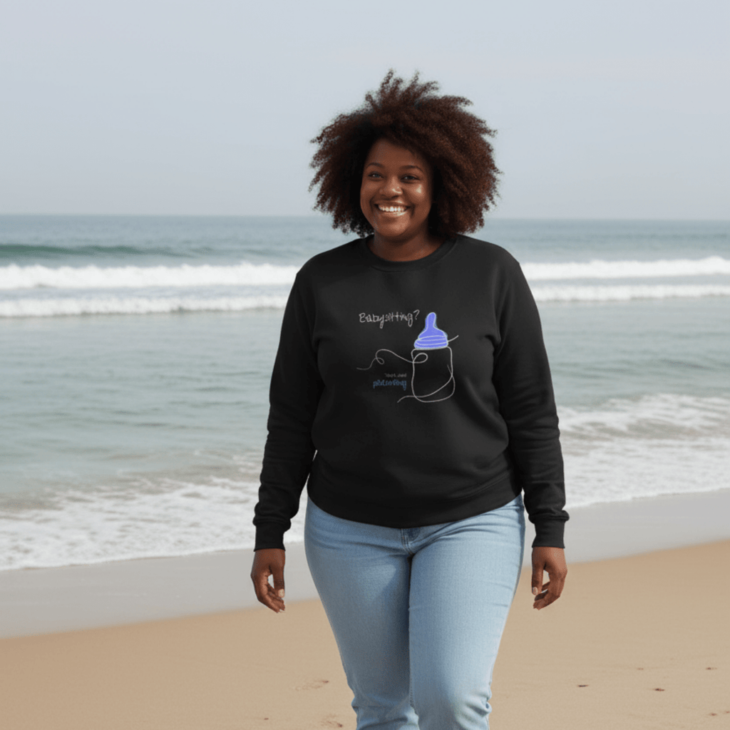 No Shit Shirts - Sweatshirt (Frontprint Large): Babysitting? That’s called parenting! - Gender Roles - basic