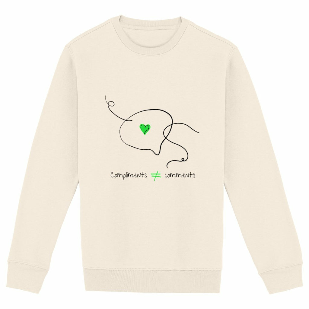 No Shit Shirts - Sweatshirt (Frontprint Large): Compliments ≠ comments. - Mansplaining - basic