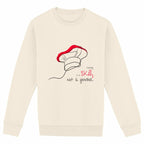 No Shit Shirts - Sweatshirt (Frontprint Large): Cooking is a skill, not a gender. - Gender Roles - basic