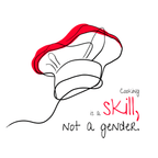 No Shit Shirts - Sweatshirt (Frontprint Large): Cooking is a skill, not a gender. - Gender Roles - basic