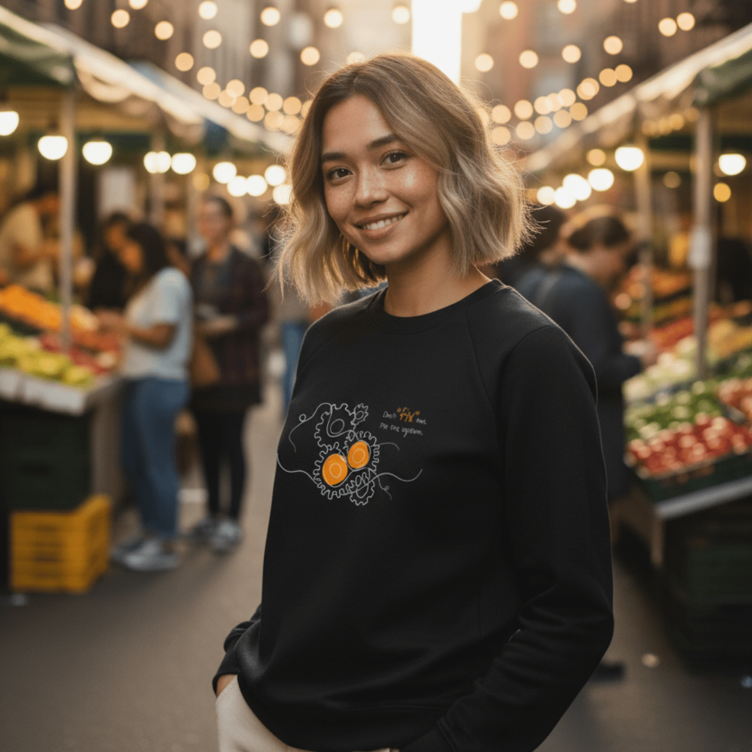 No Shit Shirts - Sweatshirt (Frontprint Large): Don’t “fix” me. Fix the system. - Society & Patriarchy - basic