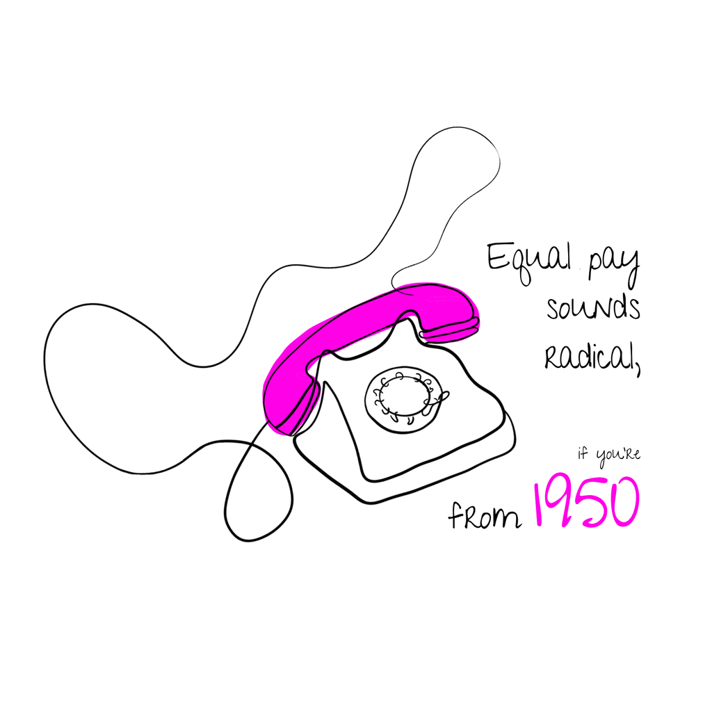No Shit Shirts - Sweatshirt (Frontprint Large): Equal pay sounds radical… if you’re from 1950. - Equal Pay - basic