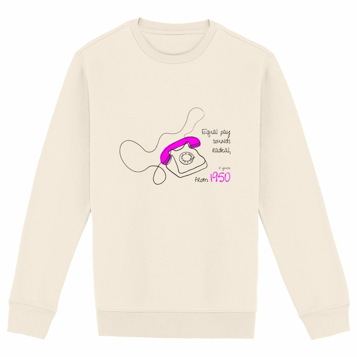 No Shit Shirts - Sweatshirt (Frontprint Large): Equal pay sounds radical… if you’re from 1950. - Equal Pay - basic