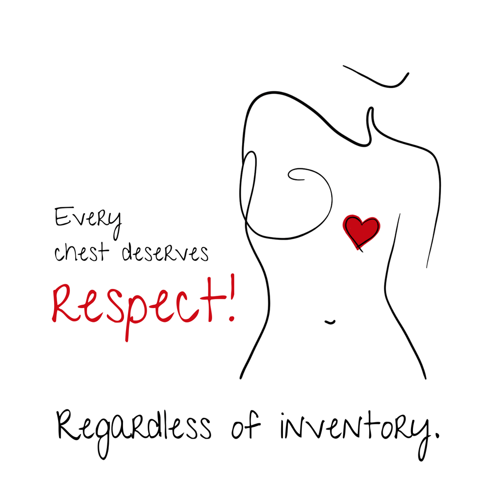 No Shit Shirts - Sweatshirt (Frontprint Large): Every chest deserves respect. Regardless of inventory. - Body & Autonomy & Sexism - basic