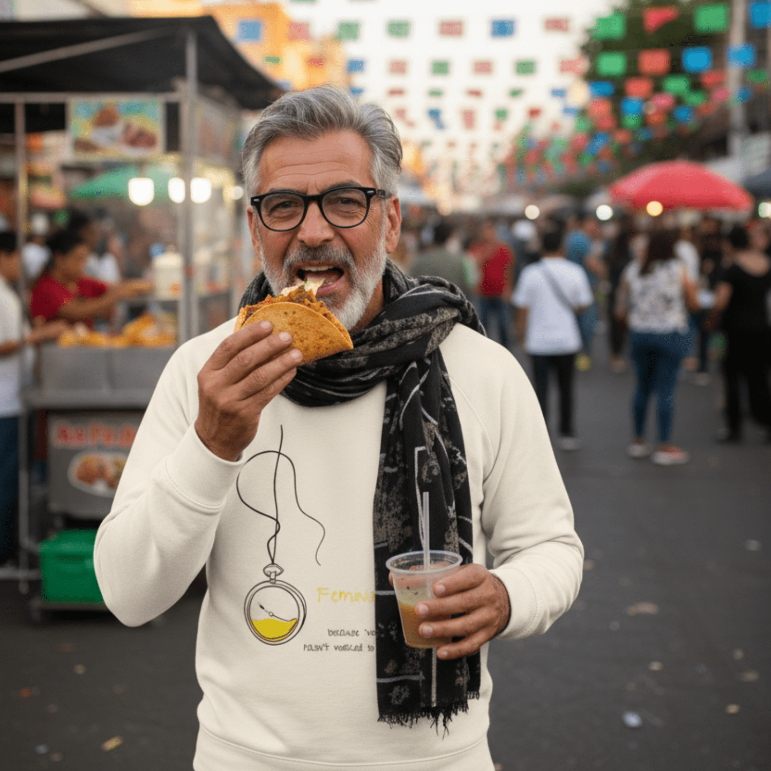 No Shit Shirts - Sweatshirt (Frontprint Large): Feminism: because “waiting” hasn’t worked so far - Society & Patriarchy - basic