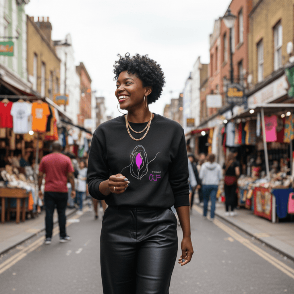 No Shit Shirts - Sweatshirt (Frontprint Large): Feminist AF - Society & Patriarchy - basic