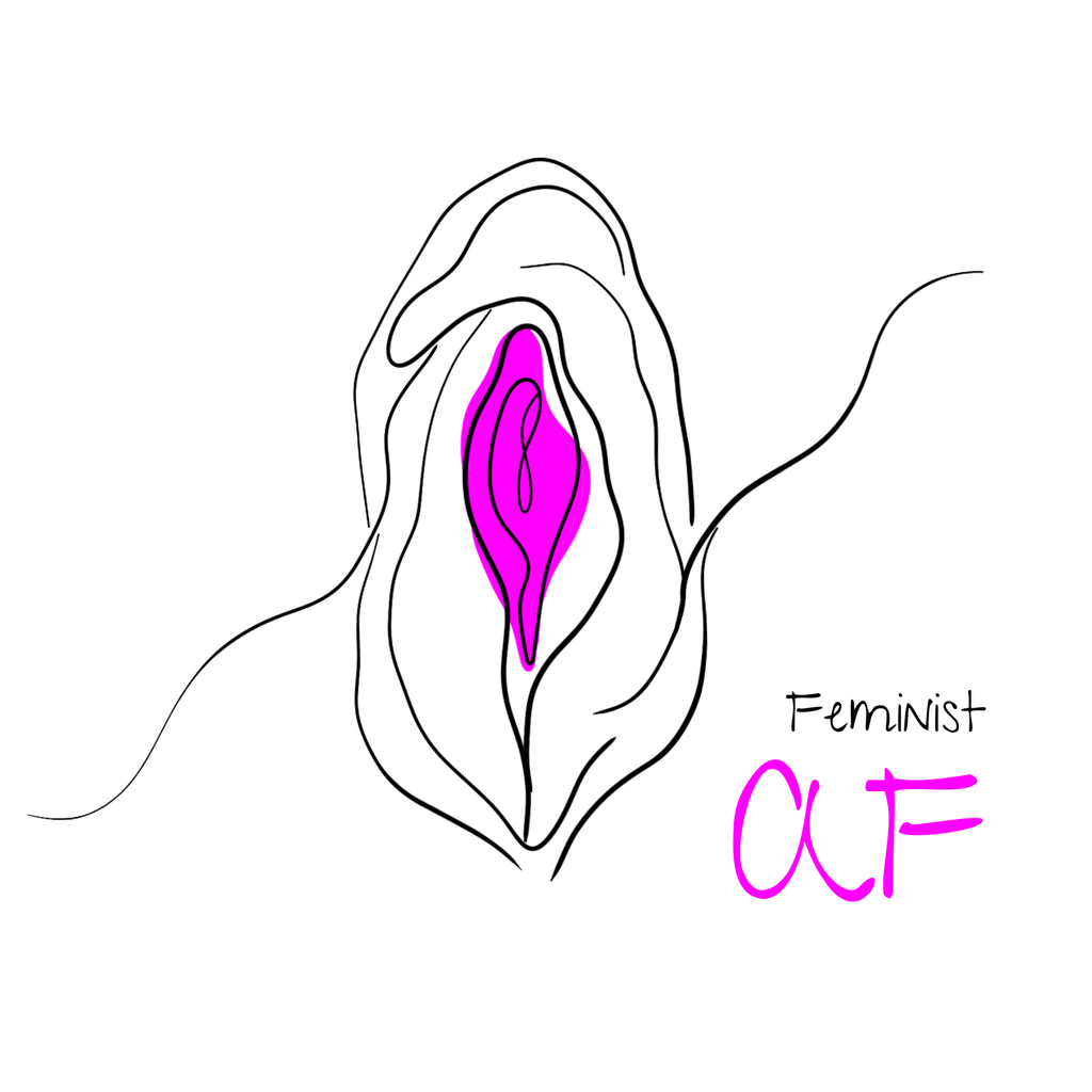 No Shit Shirts - Sweatshirt (Frontprint Large): Feminist AF - Society & Patriarchy - basic