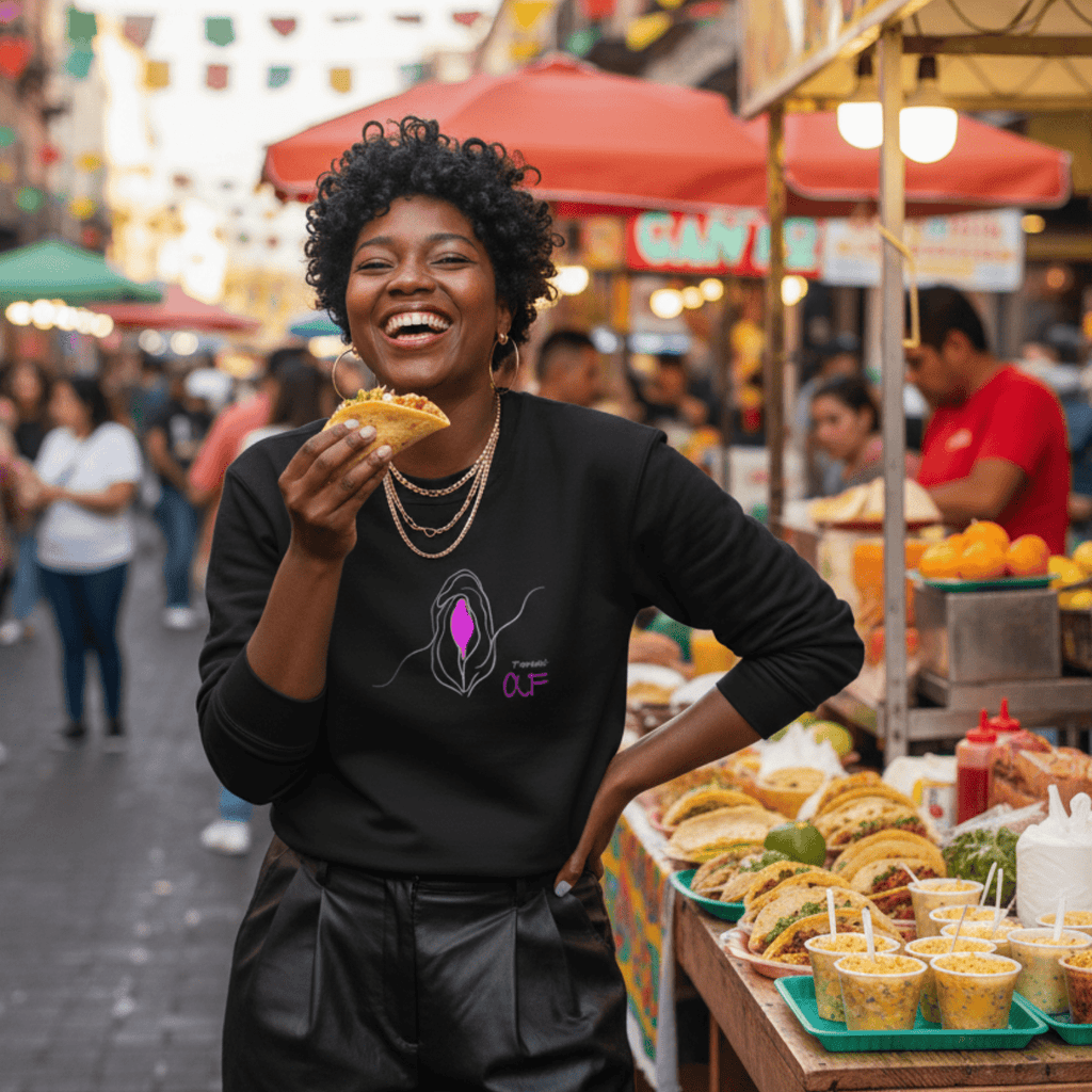 No Shit Shirts - Sweatshirt (Frontprint Large): Feminist AF - Society & Patriarchy - basic