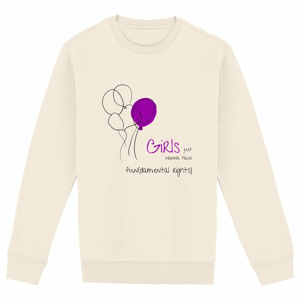 No Shit Shirts - Sweatshirt (Frontprint Large): Girls just wanna have fun(damental rights) - Society & Patriarchy - basic