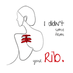 No Shit Shirts - Sweatshirt (Frontprint Large): I didn’t come from your rib. - Body & Autonomy & Sexism - basic