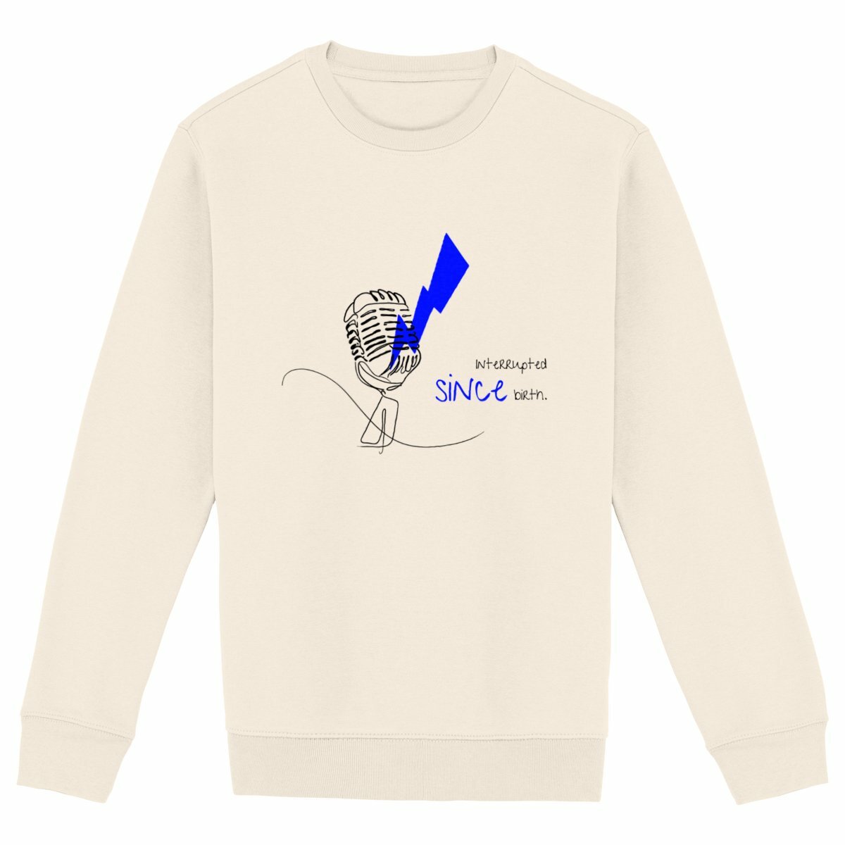 No Shit Shirts - Sweatshirt (Frontprint Large): Interrupted since birth. - Mansplaining - basic