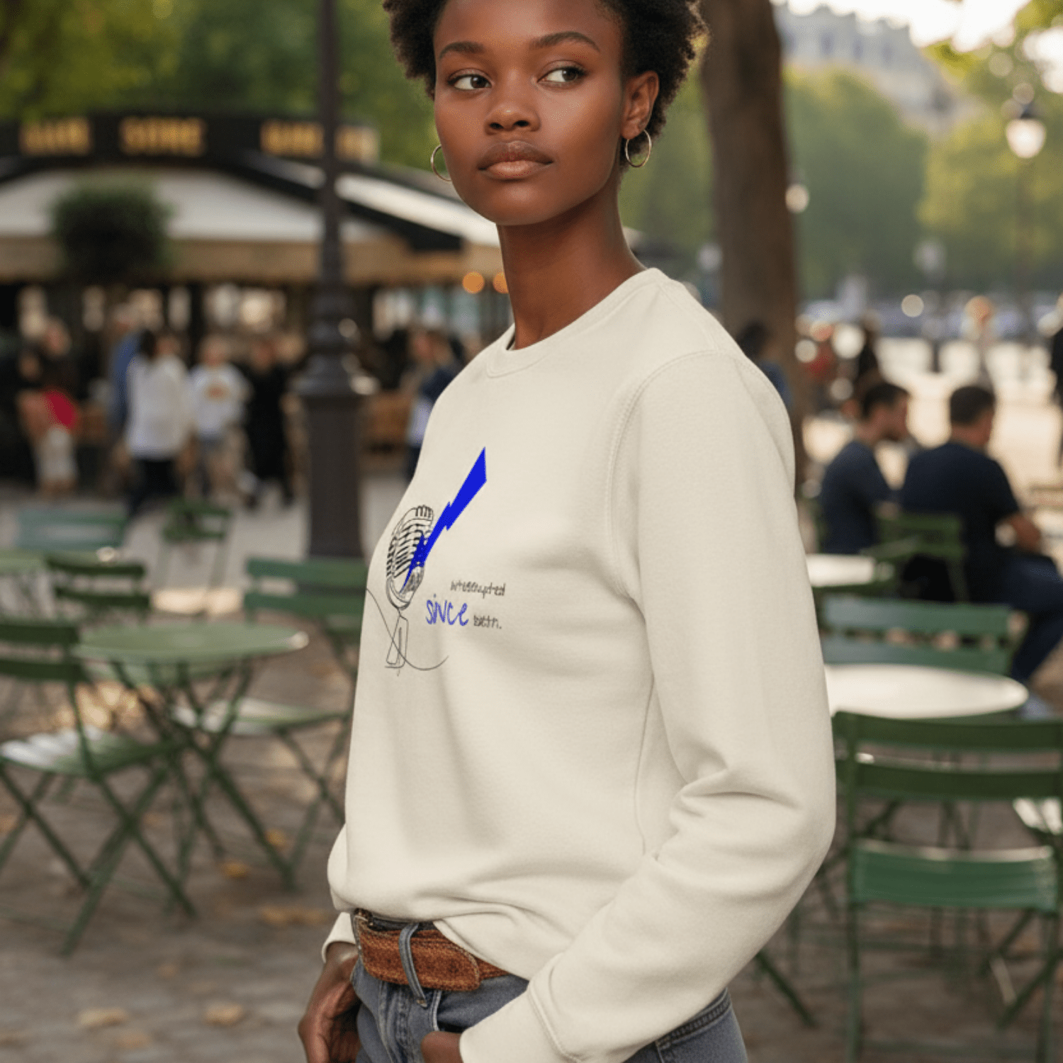 No Shit Shirts - Sweatshirt (Frontprint Large): Interrupted since birth. - Mansplaining - basic